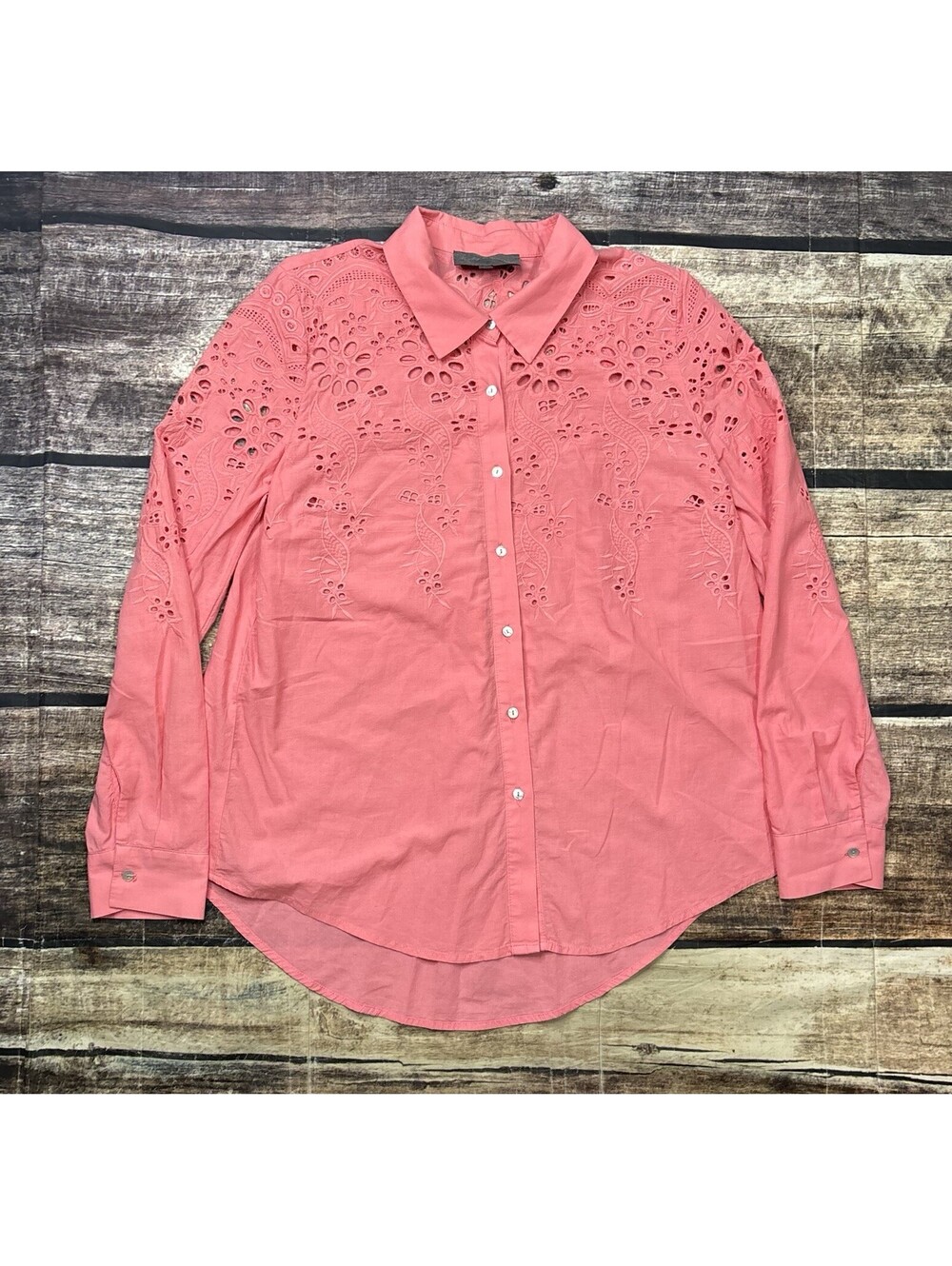 Anthropologie Sunday in Brooklyn Top Womens Large Eyelet Embroidered Cotton